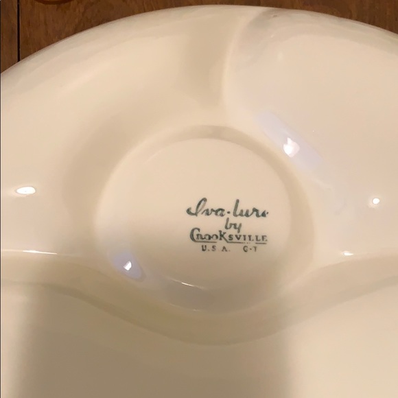 Iva Lure by Crooksville partitioned platter - Picture 4 of 4